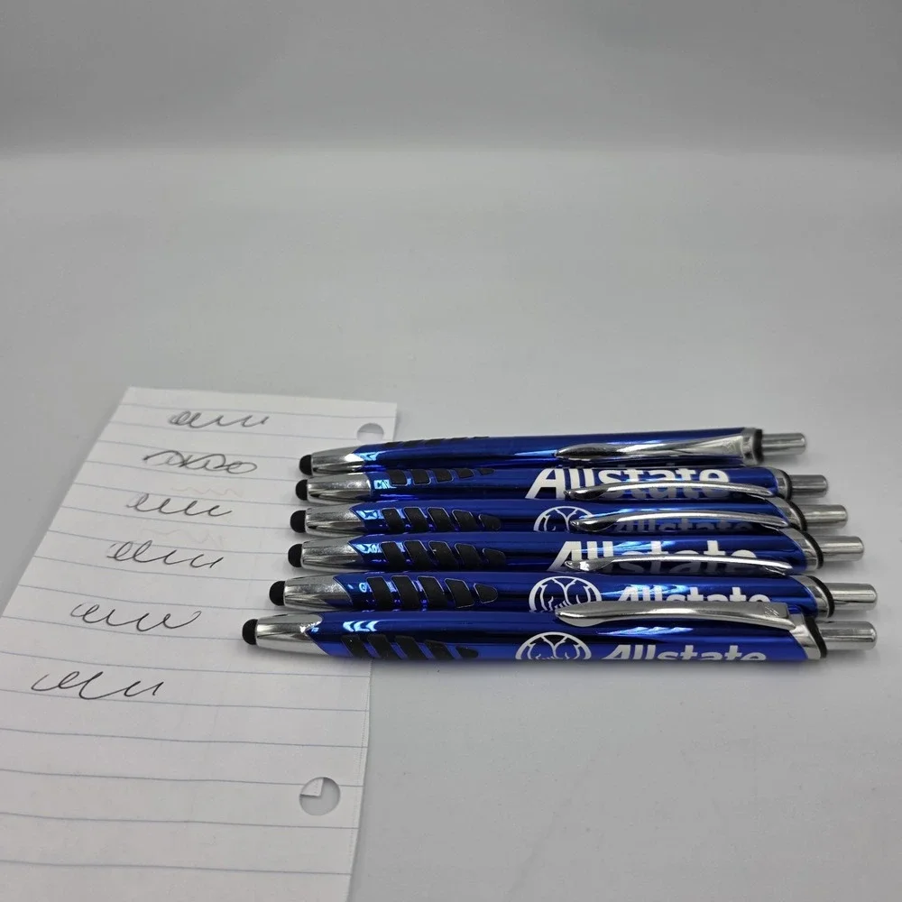6~‎ Allstate Insurance Blue & Silver & White & Black Advertising Promo Pens